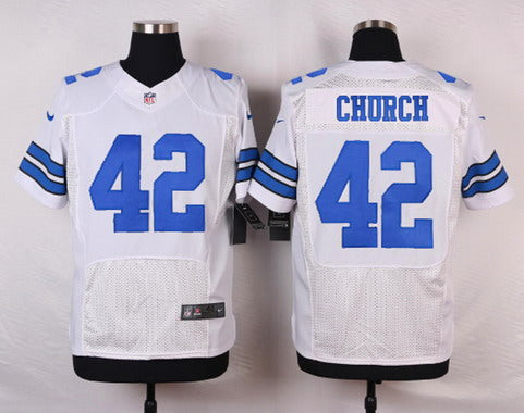 Mens Dallas Cowboys 42 Barry Church White Road Nfl Nike Elite Jersey