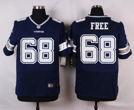 Mens Dallas Cowboys 68 Doug Free Navy Blue Team Color Nfl Nike Elite Jersey