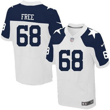 Mens Dallas Cowboys 68 Doug Free White Thanksgiving Alternate Nfl Nike Elite Jersey
