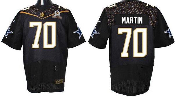 Mens Dallas Cowboys 70 Zack Martin Black 2016 Pro Bowl Nike Elite Jersey