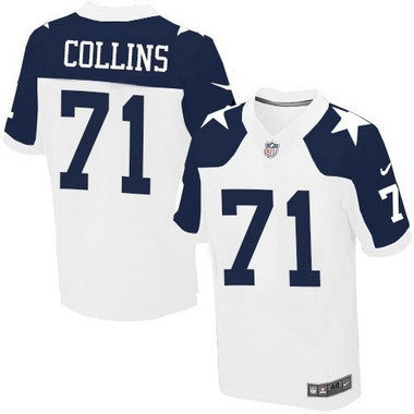 Mens Dallas Cowboys 71 Lael Collins White Thanksgiving Alternate Nfl Nike Elite Jersey