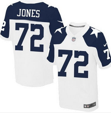 Mens Dallas Cowboys 72 Ed Jones White Thanksgiving Retired Player Nfl Nike Elite Jersey