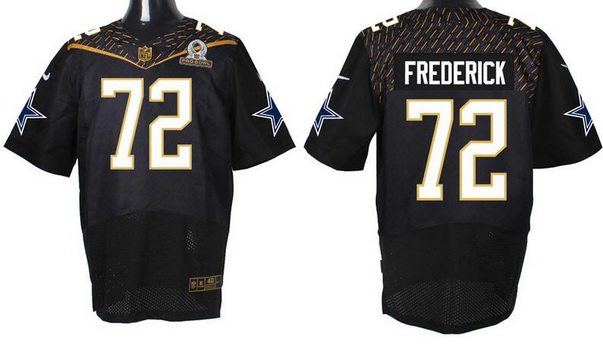 Mens Dallas Cowboys 72 Travis Frederick Black 2016 Pro Bowl Nike Elite Jersey