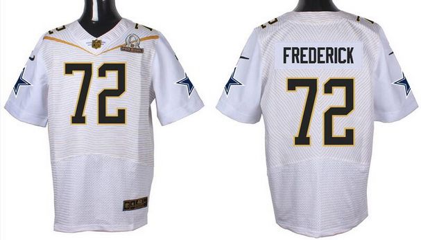 Mens Dallas Cowboys 72 Travis Frederick White 2016 Pro Bowl Nike Elite Jersey