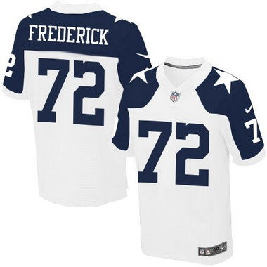 Mens Dallas Cowboys 72 Travis Frederick White Thanksgiving Alternate Nfl Nike Elite Jersey
