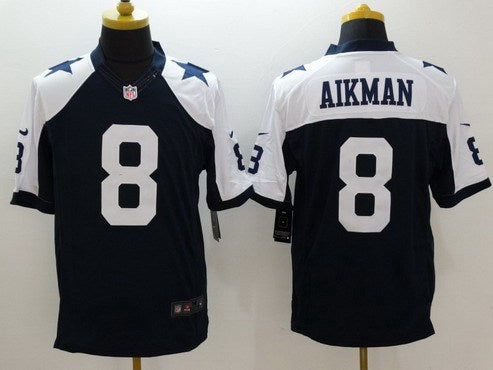 Mens Dallas Cowboys 8 Troy Aikman White Thanksgiving Retired Player Nfl Nike Limited Jersey