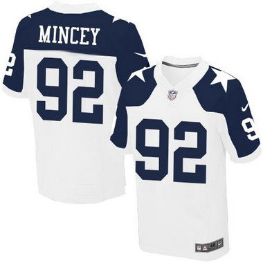 Mens Dallas Cowboys 92 Jeremy Mincey White Thanksgiving Alternate Nfl Nike Elite Jersey