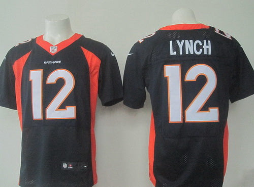 Mens Denver Broncos 12 Paxton Lynch Navy Blue Alternate Nfl Nike Elite Jersey