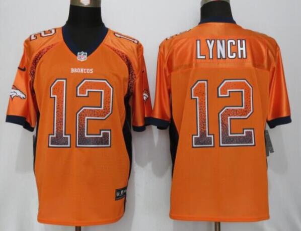 Mens Denver Broncos 12 Paxton Lynch Orange Drift Fashion Nfl Nike Elite Jersey