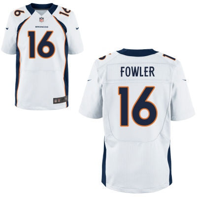 Mens Denver Broncos 16 Bennie Fowler White Road Nfl Nike Elite Jersey