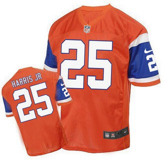 Mens Denver Broncos 25 Chris Harris Jr Orange 1998 Retro Elite Jersey