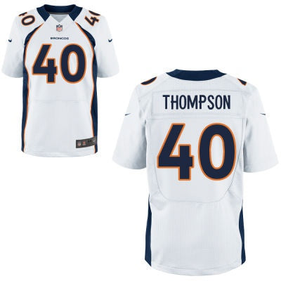 Mens Denver Broncos 40 Juwan Thompson White Road Nfl Nike Elite Jersey