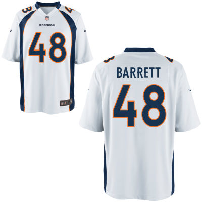 Mens Denver Broncos 48 Shaquil Barrett White Road Nfl Nike Elite Jersey