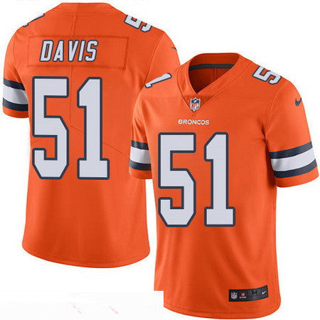 Mens Denver Broncos 51 Todd Davis Orange 2016 Color Rush Stitched Nfl Nike Limited Jersey