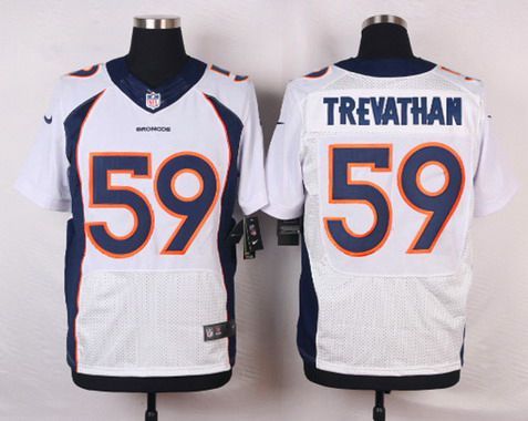 Mens Denver Broncos 59 Danny Trevathan White Road Nfl Nike Elite Jersey