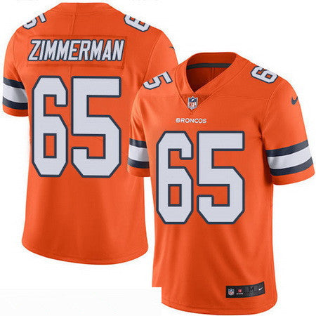 Mens Denver Broncos 65 Gary Zimmerman Retired Orange 2016 Color Rush Stitched Nfl Nike Limited Jersey