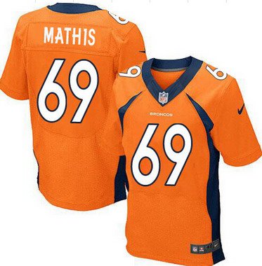 Mens Denver Broncos 69 Evan Mathis Orange Team Color Nfl Nike Elite Jersey