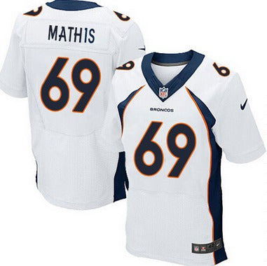 Mens Denver Broncos 69 Evan Mathis White Road Nfl Nike Elite Jersey