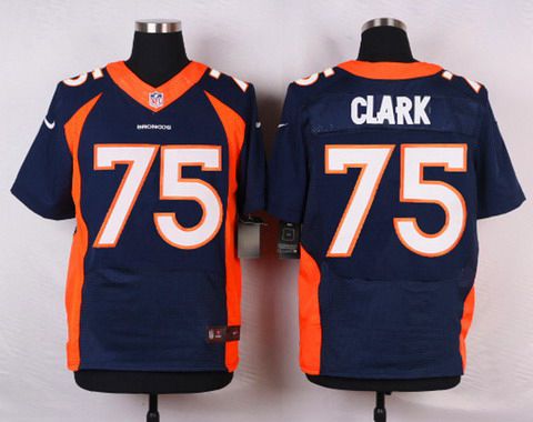 Mens Denver Broncos 75 Chris Clark Navy Blue Alternate Nfl Nike Elite Jersey