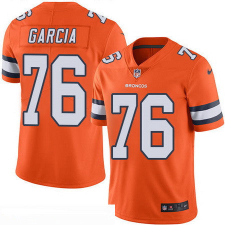 Mens Denver Broncos 76 Max Garcia Orange 2016 Color Rush Stitched Nfl Nike Limited Jersey