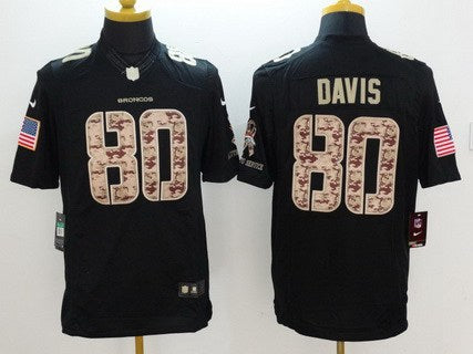 Mens Denver Broncos 80 Vernon Davis Black Salute To Service Nfl Nike Limited Jersey