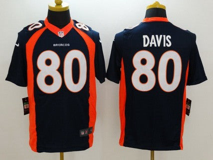 Mens Denver Broncos 80 Vernon Davis Navy Blue Alternate Nfl Nike Limited Jersey