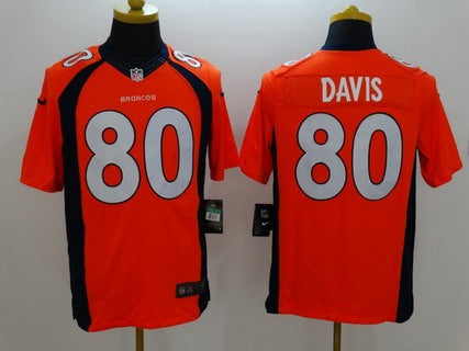 Mens Denver Broncos 80 Vernon Davis Orange Team Color Nfl Nike Limited Jersey