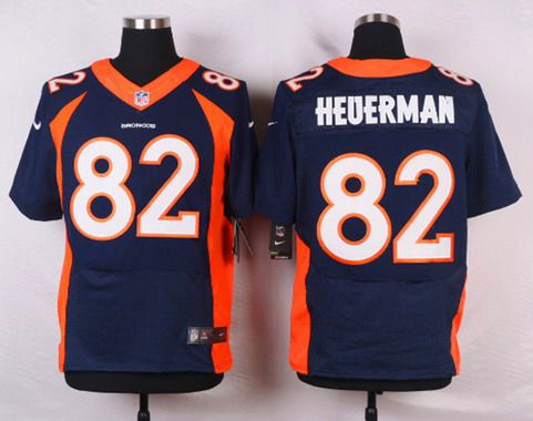 Mens Denver Broncos 82 Jeff Heuerman Navy Blue Alternate Nfl Nike Elite Jersey