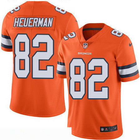 Mens Denver Broncos 82 Jeff Heuerman Orange 2016 Color Rush Stitched Nfl Nike Limited Jersey