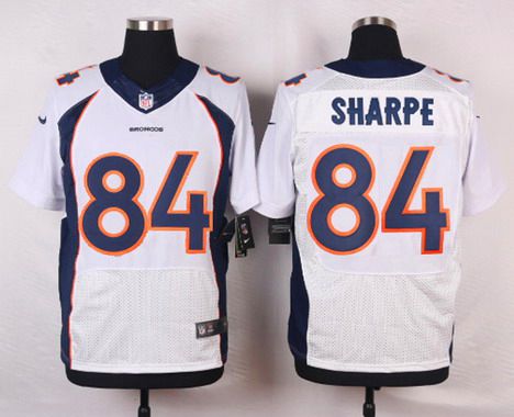 Mens Denver Broncos 84 Shannon Sharpe White Retired Player Nfl Nike Elite Jersey
