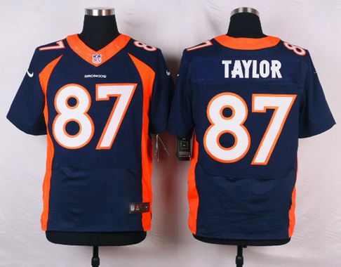 Mens Denver Broncos 87 Jordan Taylor Navy Blue Alternate Nfl Nike Elite Jersey
