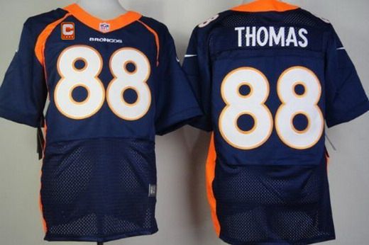 Mens Denver Broncos 88 Demaryius Thomas Navy Blue Alternate C Patch Nfl Nike Elite Jersey