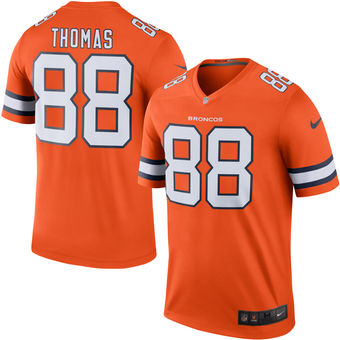 Mens Denver Broncos 88 Demaryius Thomas Nike Orange Color Rush Legend Jersey