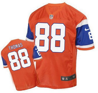 Mens Denver Broncos 88 Demaryius Thomas Orange 1998 Retro Elite Jersey