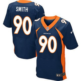 Mens Denver Broncos 90 Antonio Smith Navy Blue Alternate Nfl Nike Elite Jersey