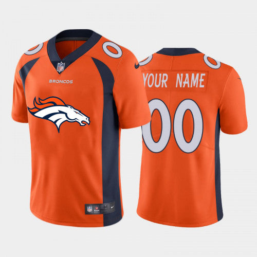 Mens Denver Broncos Active Player Orange Team Big Logo Limited Stitched Jersey