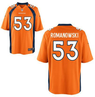 Mens Denver Broncos Retired Player 53 Bill Romanowski Orangenfl Nike Elite Jersey