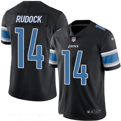 Mens Detroit Lions 14 Jake Rudock Black 2016 Color Rush Stitched Nfl Nike Limited Jersey