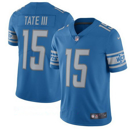 Mens Detroit Lions 15 Golden Tate Iii Nike Blue 2017 Limited Jersey