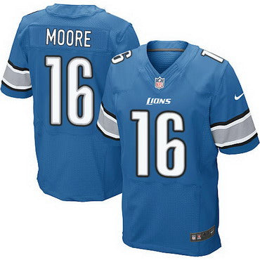 Mens Detroit Lions 16 Lance Moore Light Blue Team Color Nfl Nike Elite Jersey