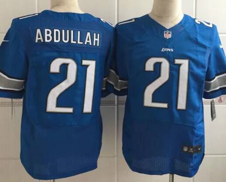 Mens Detroit Lions 21 Ameer Abdullah Nike Light Blue Elite Jersey