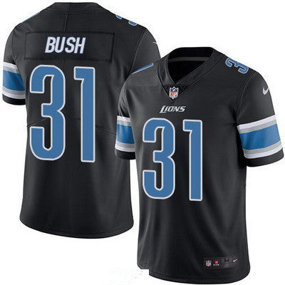 Mens Detroit Lions 31 Rafael Bush Black 2016 Color Rush Stitched Nfl Nike Limited Jersey
