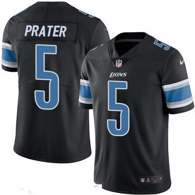 Mens Detroit Lions 5 Matt Prater Black 2016 Color Rush Stitched Nfl Nike Limited Jersey