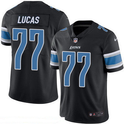 Mens Detroit Lions 77 Cornelius Lucas Black 2016 Color Rush Stitched Nfl Nike Limited Jersey