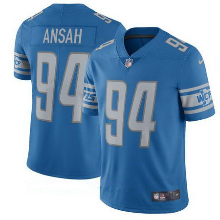 Mens Detroit Lions 94 Ezekiel Ansah Nike Blue 2017 Limited Jersey