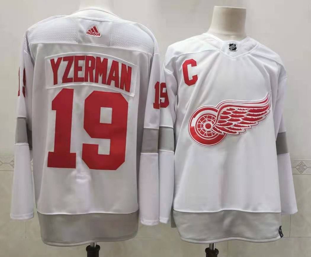 Mens Detroit Red Wings 19 Steve Yzerman White Adidas 2020 21 Alternate Authentic Player Nhl Jersey
