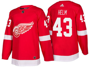 Mens Detroit Red Wings 43 Darren Helm Red Home 2017 2018 Adidas Hockey Stitched Nhl Jersey