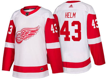 Mens Detroit Red Wings 43 Darren Helm White 2017 2018 Adidas Hockey Stitched Nhl Jersey