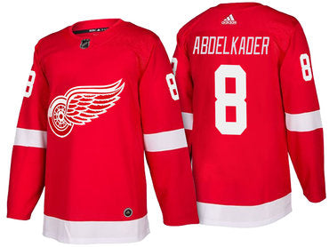 Mens Detroit Red Wings 8 Justin Abdelkader Red Home 2017 2018 Adidas Hockey Stitched Nhl Jersey