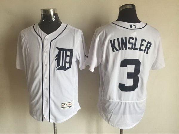 Mens Detroit Tigers 3 Ian Kinsler Home White 2015 Mlb Cool Base Jersey